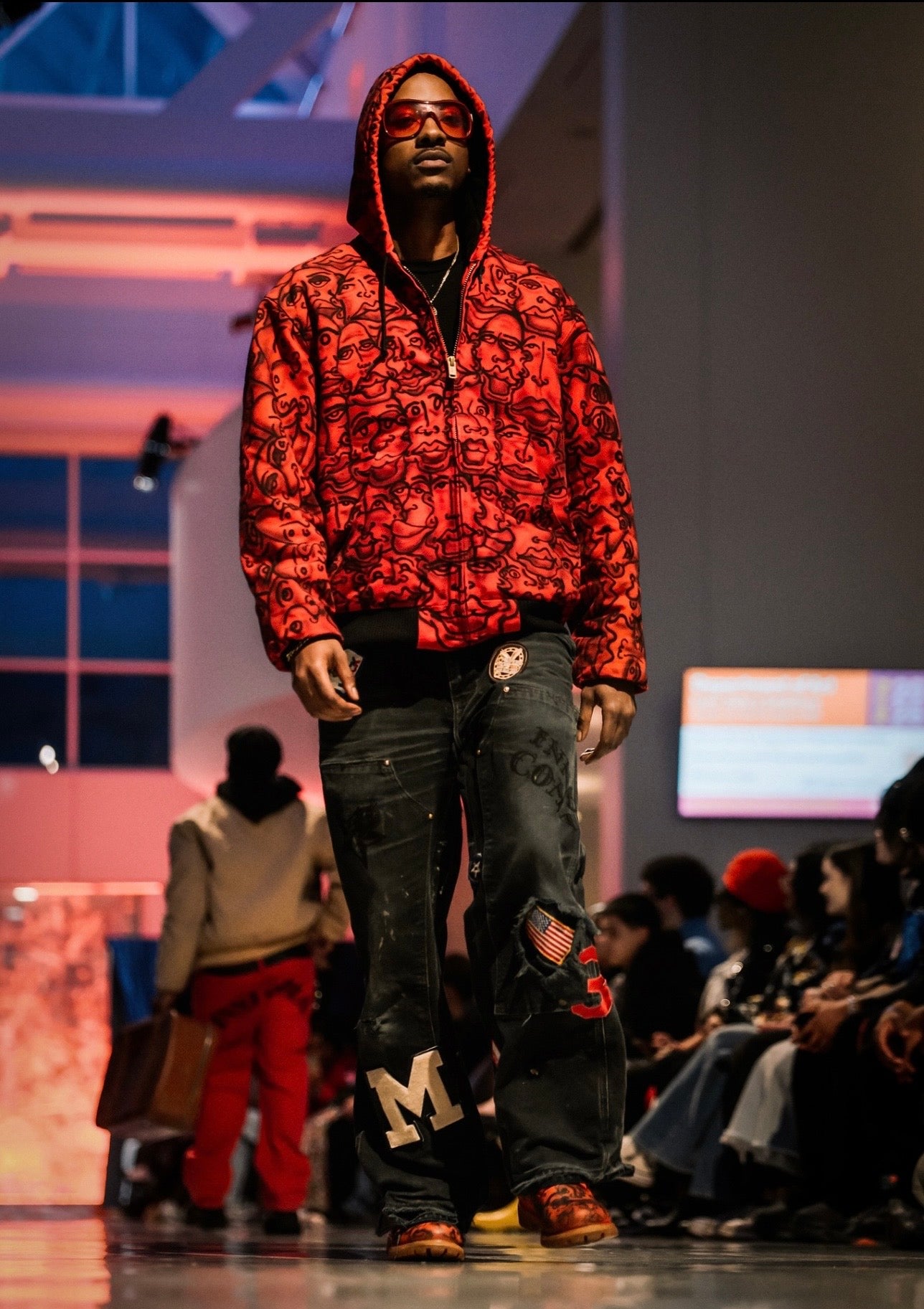 Frantic Faces Red Reworked Carhartt