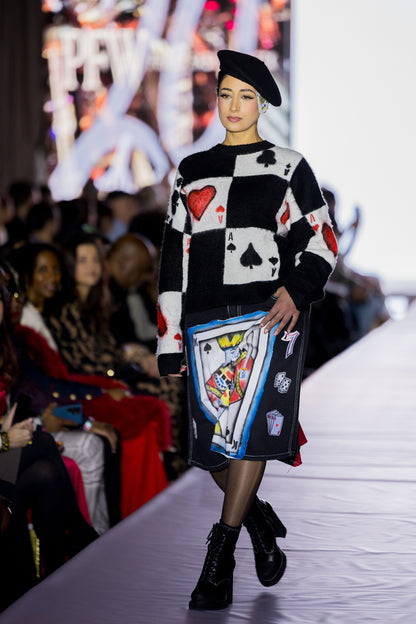“Queen of Cards” Mohair Sweater