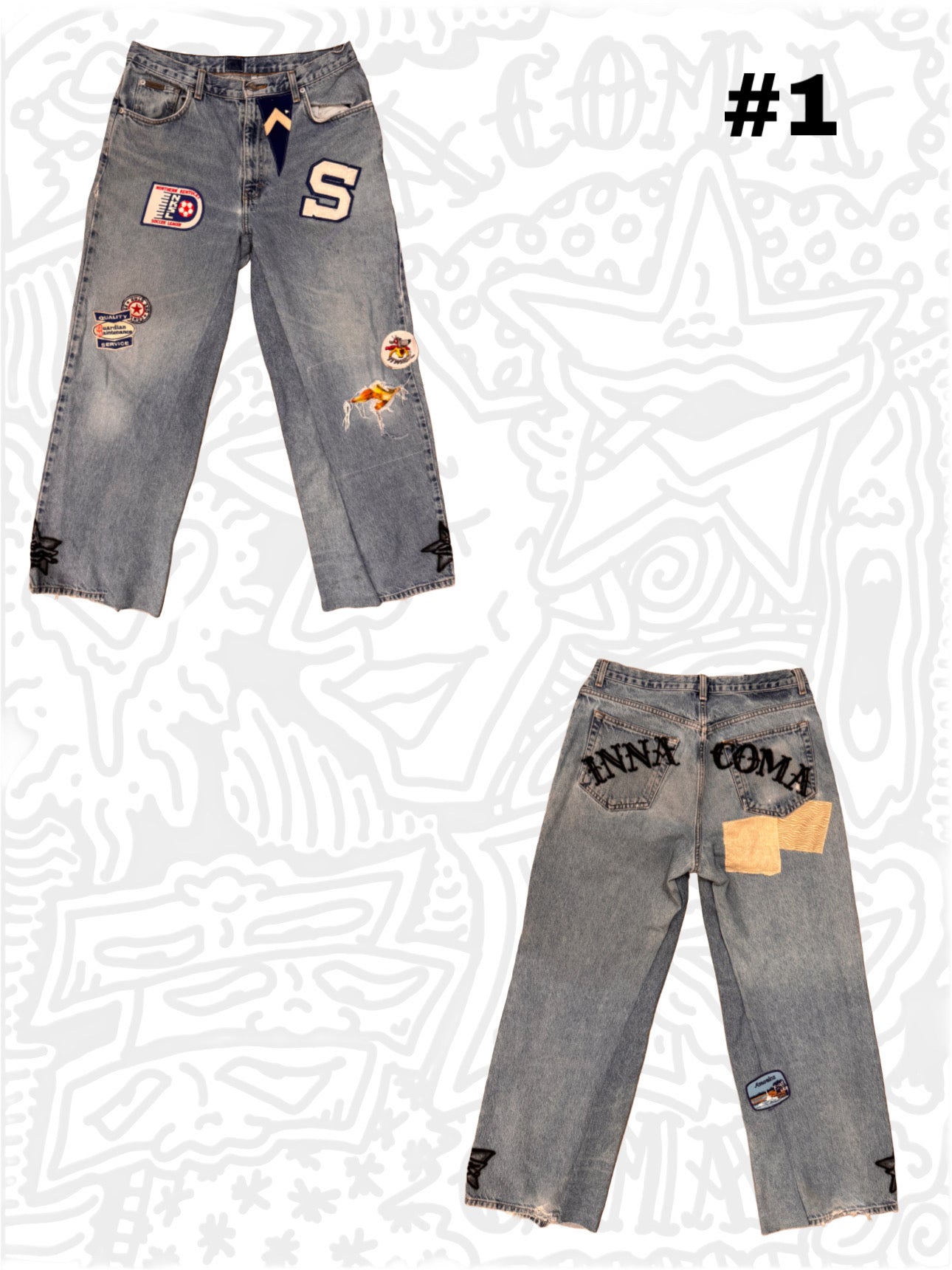 STARSTRUCK PATCHWORK JEANS